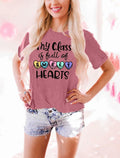 PECHAR Valentines Day Teacher Shirt Women Hearts Graphic by Deal US
