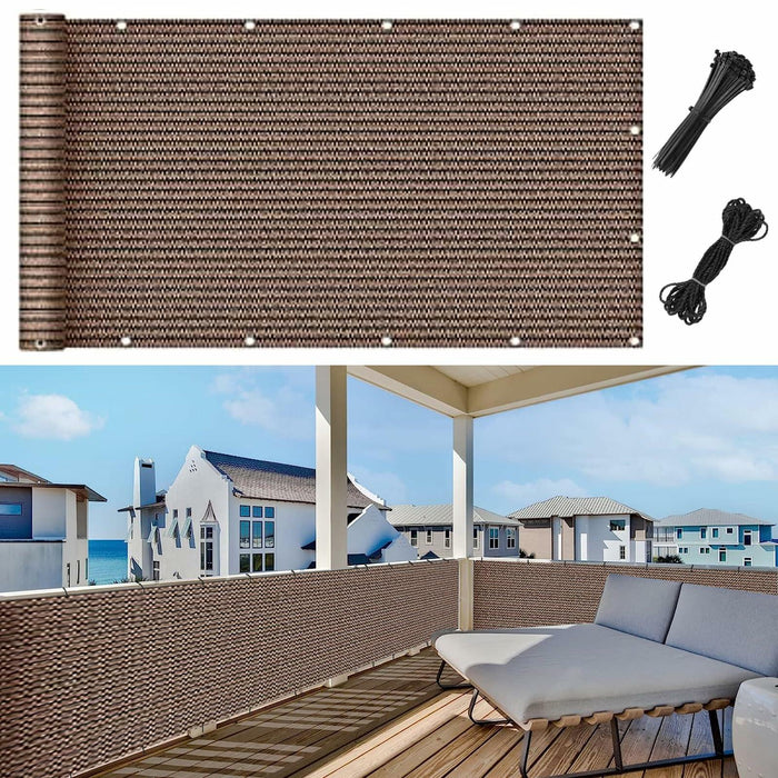 Demoul Privacy Fence Screen Balcony Deck Patio Shade Cover 3.28x16.4ft by Deal US