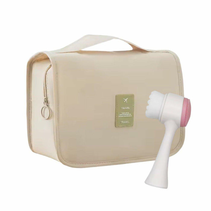 MARIA'S ESSENTIAL Makeup Bag Dual Facial Brush Medium Travel Organizer by Deal US