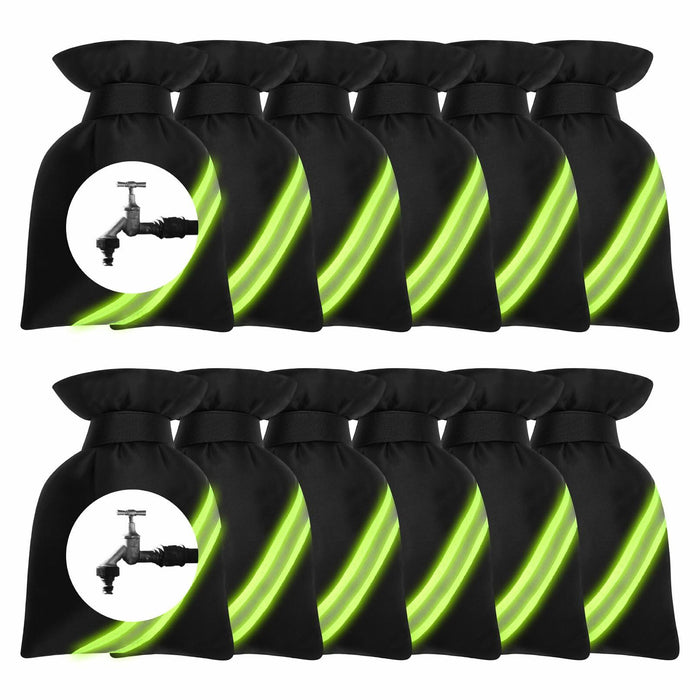 Outdoor Faucet Cover Thickened Waterproof Freeze Protection 8.4x6.8in Black 12pc by Deal US