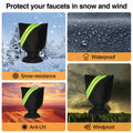 Outdoor Faucet Cover Thickened Waterproof Freeze Protection 8.4x6.8in Black 12pc by Deal US