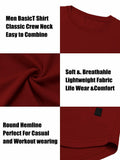Comdecevis Muscle Slim Long Sleeve T Shirt Men Gym Athletic Red Size L by Deal US