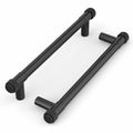 homdiy 10 Pack Matte Black Cabinet Handles 5 Inch Hole Center Zinc Alloy by Deal US