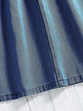 COZYEASE Girls Paperbag High Waist A Line Denim Skirt Dark Wash Size 11-12Y by Deal US