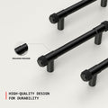 homdiy 10 Pack Matte Black Cabinet Handles 5 Inch Hole Center Zinc Alloy by Deal US