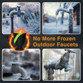 Outdoor Faucet Cover Thickened Waterproof Freeze Protection 8.4x6.8in Black 12pc by Deal US