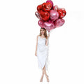 Heart Balloons 18" Foil Mylar Love Balloons Hot Pink Macaron Pink 24 Pcs by Deal US