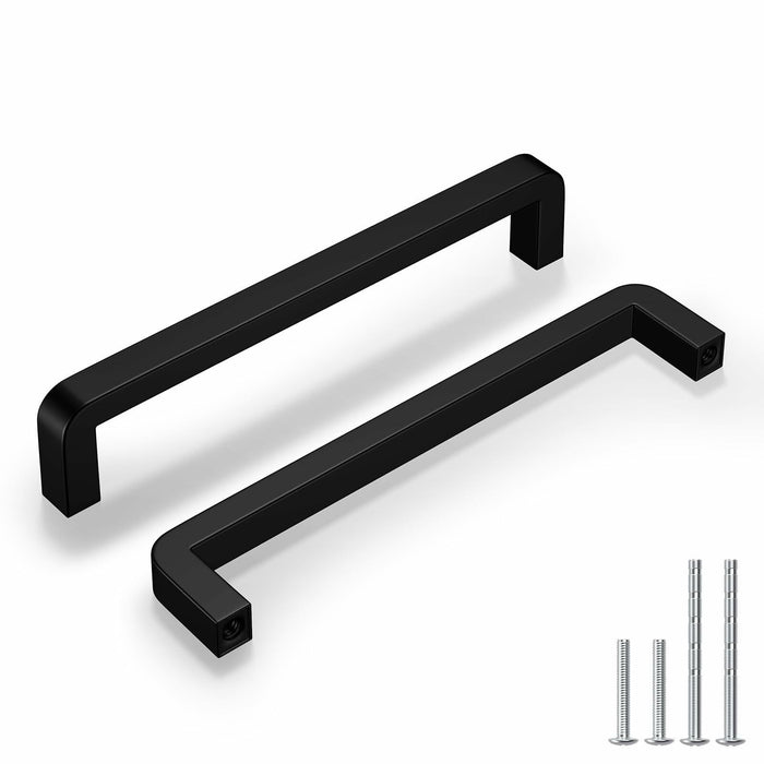 homdiy 25Pack 5in Black Stainless Steel Cabinet Handles Modern Drawer Pulls by Deal US