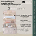 MARIA'S ESSENTIAL Makeup Bag Dual Facial Brush Medium Travel Organizer by Deal US
