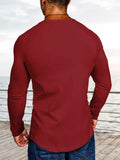 Comdecevis Muscle Slim Long Sleeve T Shirt Men Gym Athletic Red Size L by Deal US