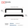 homdiy 25Pack 5in Black Stainless Steel Cabinet Handles Modern Drawer Pulls by Deal US