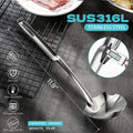 [Like New] Skimmer Slotted Spoon 316L Stainless Steel 12" Metal Heat-Proof Handle by Deal US