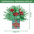 [Like New] Super Holiday Buffalo Check Plaid Green Glitter Mini Christmas Tree Small by Deal US