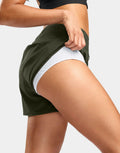 G Gradual Women's Running Shorts Mesh Liner Phone Pockets Olive Size XXS by Deal US