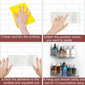 NDWLNYDM 2pc Acrylic Wall Mount Shower Shelves with Adhesive Tape Clear by Deal US