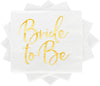 Apriciti Wedding Napkins White Gold Foil Miss to Mrs 50 Pack Disposable