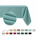 maxmill Jacquard Waterproof Spillproof Tablecloth 60x60 Turquoise by Deal US