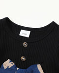 Baby Girl Halloween Dress Ribbed Ruffle Long Sleeve Brown Pumpkin Size 3-6M by Deal US