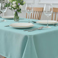 maxmill Jacquard Waterproof Spillproof Tablecloth 60x60 Turquoise by Deal US