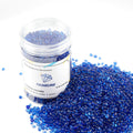 TWINKLING Fire Glass Stones 3-6mm 1lb Jar Cobalt Blue High Luster by Deal US