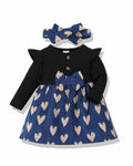 Baby Girl Halloween Dress Ribbed Ruffle Long Sleeve Brown Pumpkin Size 3-6M by Deal US