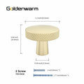 goldenwarm 5 Pack Gold Aluminium Alloy Cabinet Knobs for Drawers by Deal US