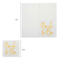 Apriciti Wedding Napkins White Gold Foil Miss to Mrs 50 Pack Disposable by Deal US