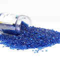 TWINKLING Fire Glass Stones 3-6mm 1lb Jar Cobalt Blue High Luster by Deal US