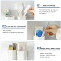 ORIJOYNA 2 Pack Wall Mounted Self-Adhesive Toothbrush Holder White by Deal US