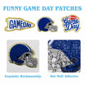 Tmtains Football Helmet Iron-On Patches Blue 6Pc Embroidered Game Day by Deal US