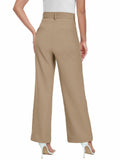 ELLEVEN Wide Leg High Waisted Palazzo Pants Brown Size XXL by Deal US