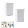 ORIJOYNA 2 Pack Wall Mounted Self-Adhesive Toothbrush Holder White