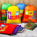 Kacctyen Christian Drawstring Bags 18 Pcs Polyester Multi-color Bulk Gift by Deal US
