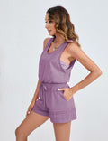 Yidarer Women's Sleeveless Workout Romper Jumpsuit Purple Size XS by Deal US