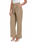 ELLEVEN Wide Leg High Waisted Palazzo Pants Brown Size XXL by Deal US