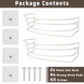 Fikoksol Metal Hat Racks for Baseball Caps Wall Mount Organizer 2Pcs Black by Deal US