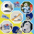 Tmtains Football Helmet Iron-On Patches Blue 6Pc Embroidered Game Day by Deal US