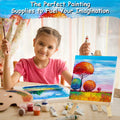 12PCS Mini Canvas and Easel Set 3x3in Cotton Small Square Canvases Art by Deal US
