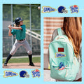 Tmtains Football Helmet Iron-On Patches Blue 6Pc Embroidered Game Day by Deal US