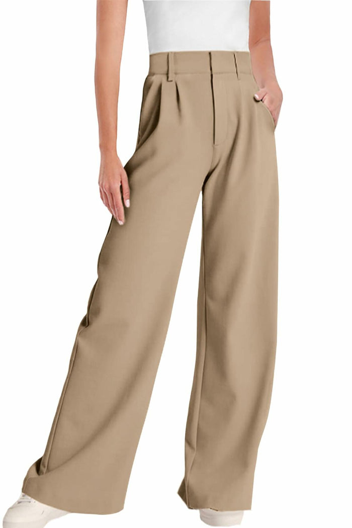 ELLEVEN Wide Leg High Waisted Palazzo Pants Brown Size XXL by Deal US