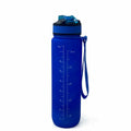 [Like New] Healthaccessories Motivational Reusable Tritan Water Bottle 32oz Blue BPA Free by Deal US