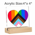 Gay Pride Acrylic Desk Sign with Stand Clear LGBT Equality Plaque by Deal US