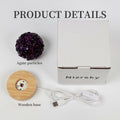 [Like New] Nizrsky Crystal Night Light Home Decor Lamp Purple Agate 0.86lb by Deal US