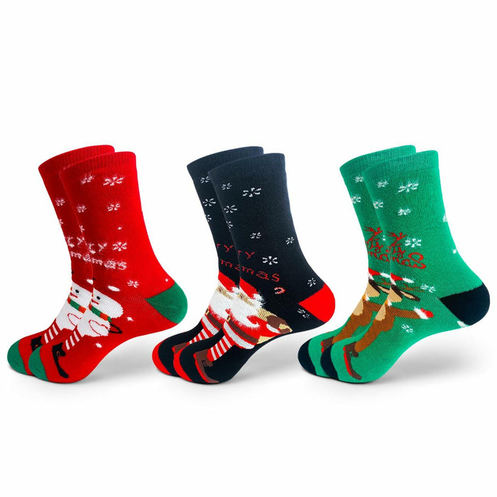 KKVXVEUQZ Men's Premium Cotton Christmas Socks 3 Pack by Deal US