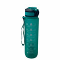 [Like New] Healthaccessories Motivational Reusable Tritan Water Bottle 32oz Blue BPA Free by Deal US