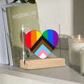 Gay Pride Acrylic Desk Sign with Stand Clear LGBT Equality Plaque by Deal US