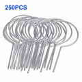 Evecad 250PCS 12Ga Preformed Fence Ties for 1-5/8 Post Silver by Deal US