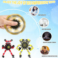 Deformation Fingertip Decompression Mechanical Gyroscope DIY Chain Red+Yellow by Deal US