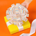MAYPLUSS 8" Pink Dot Foil Shine Gift Bow, 1 Count by Deal US