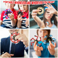 Deformation Fingertip Decompression Mechanical Gyroscope DIY Chain Red+Yellow by Deal US